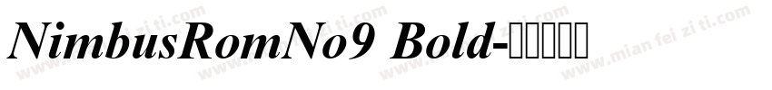 NimbusRomNo9 Bold字体转换